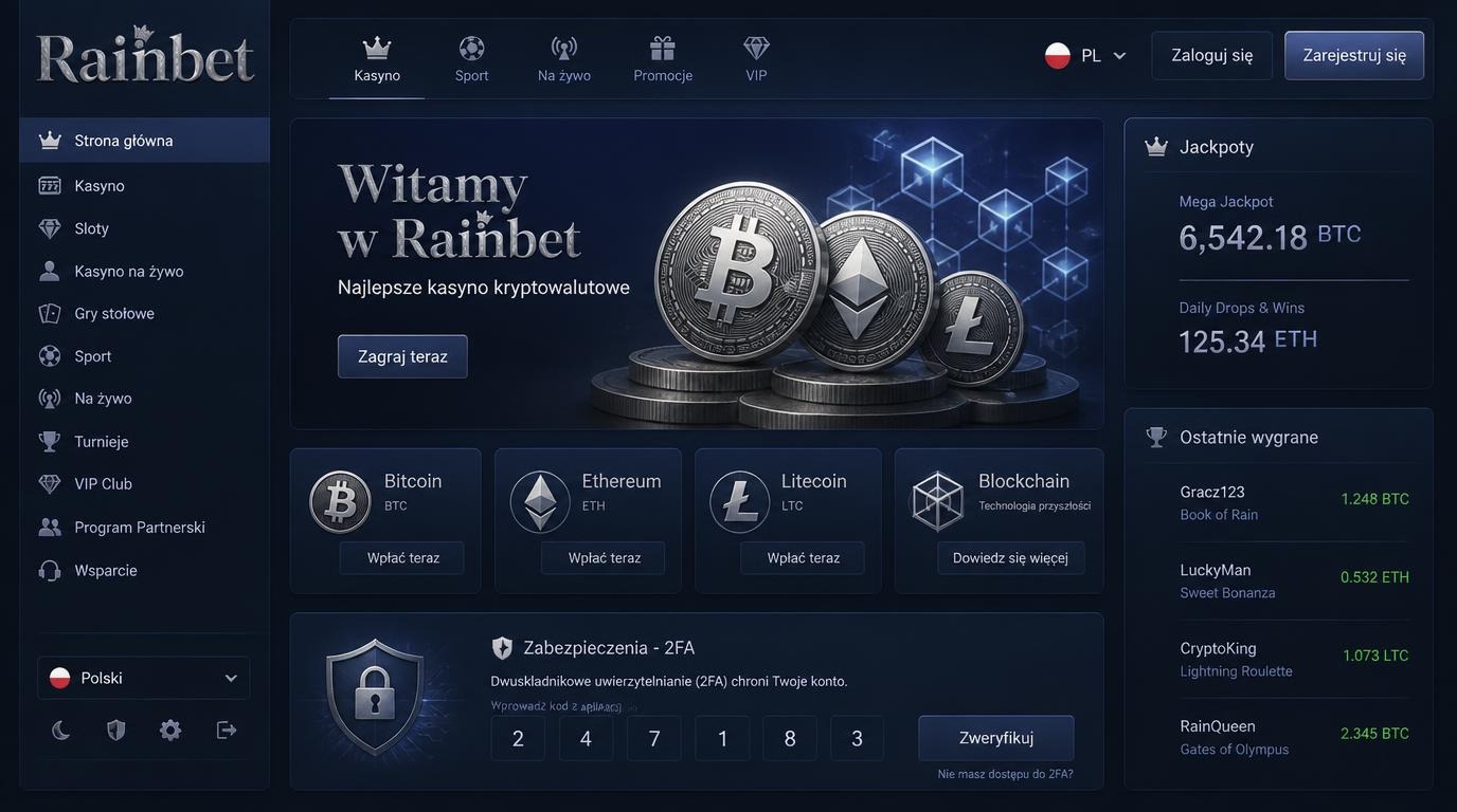 Kryptowaluty z polską flagą i elementem bezpieczeństwa.