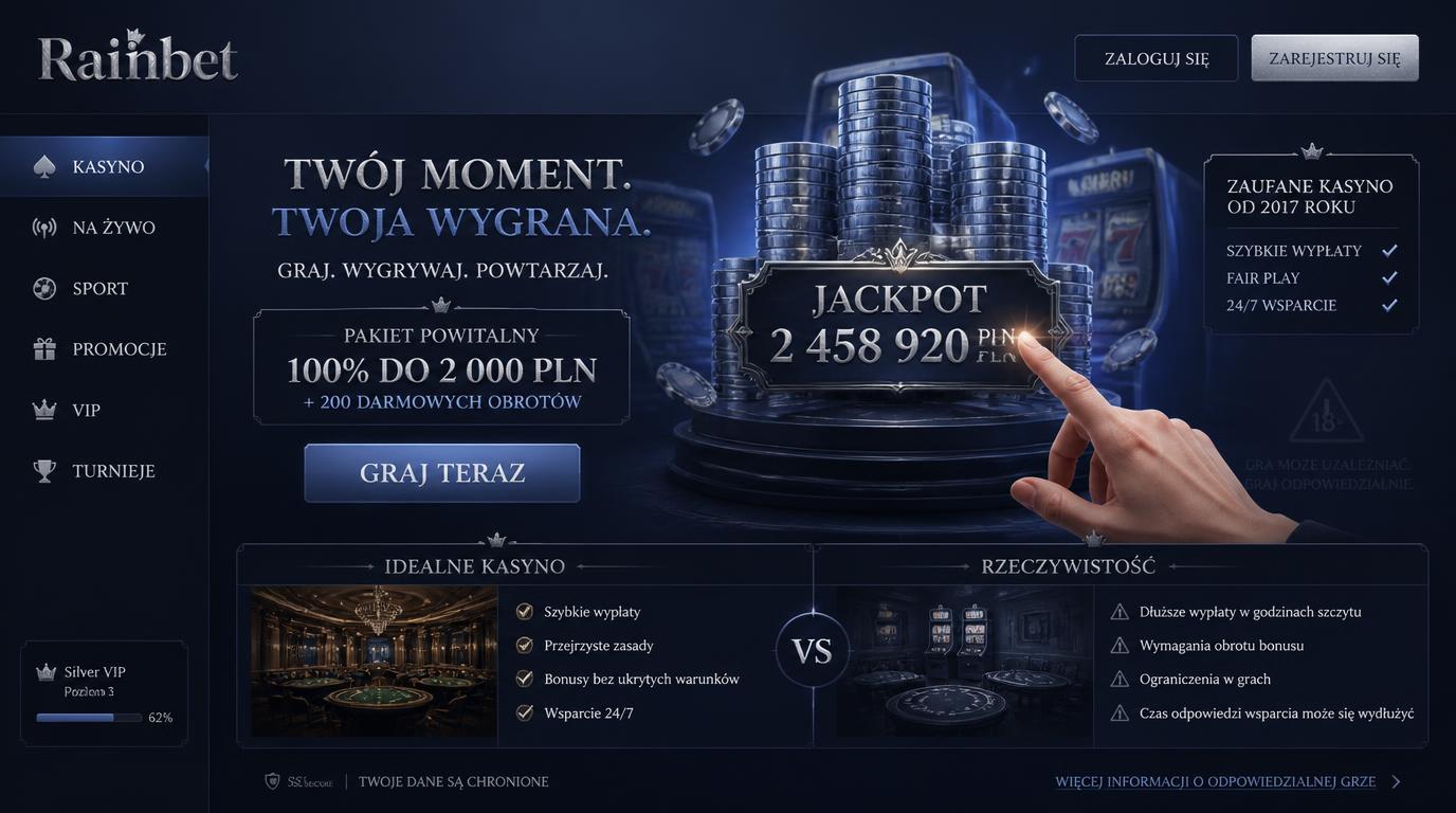 Stos monet z jackpotu i ikona ostrożności